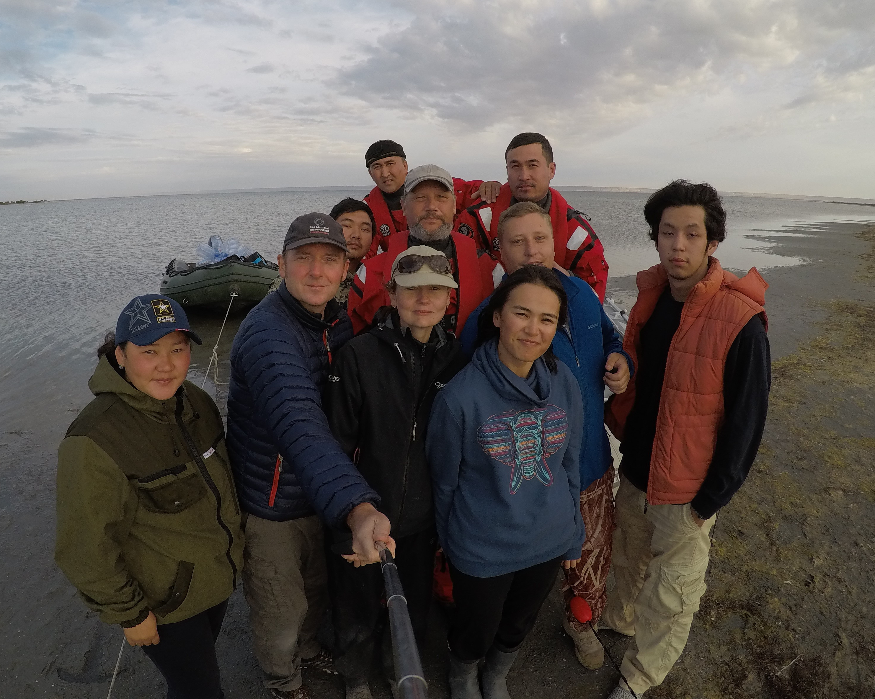 Caspian seal fieldwork team October 2017